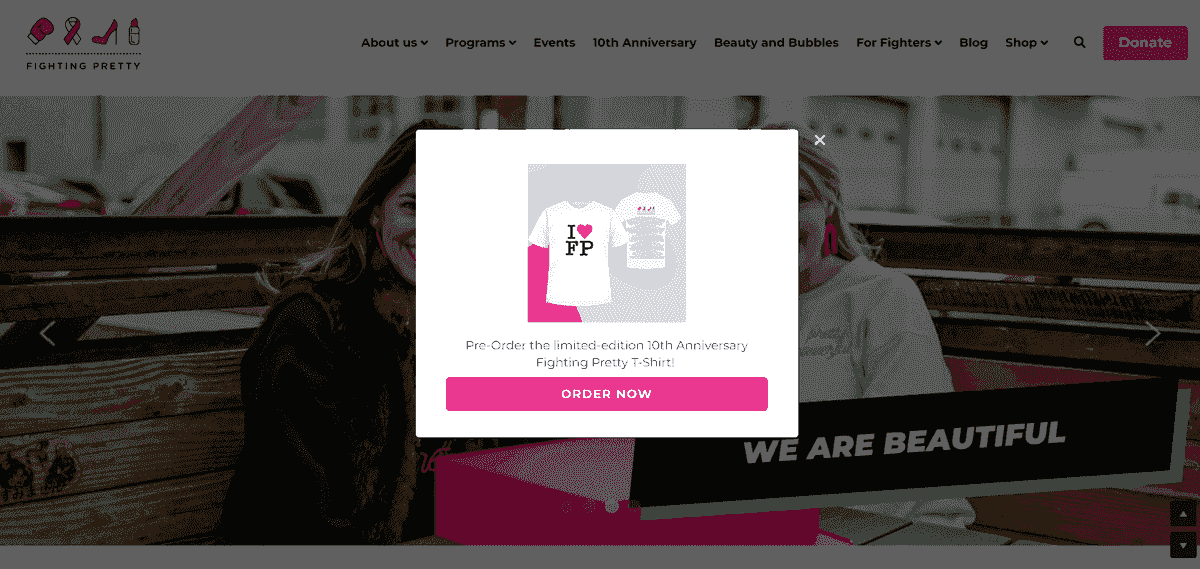 Popup untuk situs web seperti Fighting