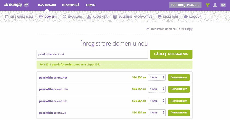 Surprinzător Pagina de domeniu