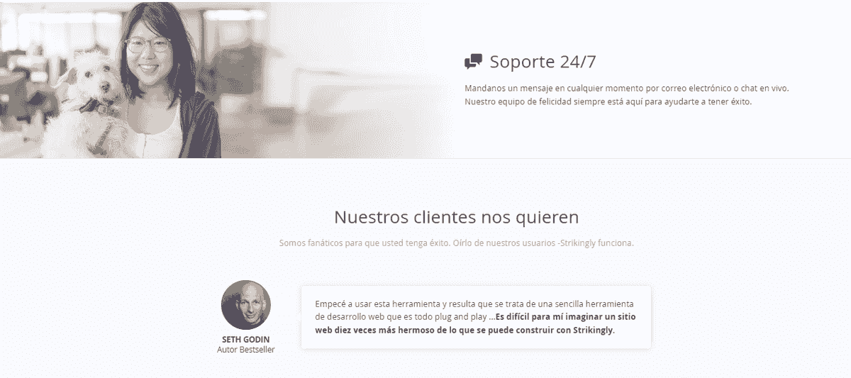 Sorprendentemente, soporte de chat 24/7