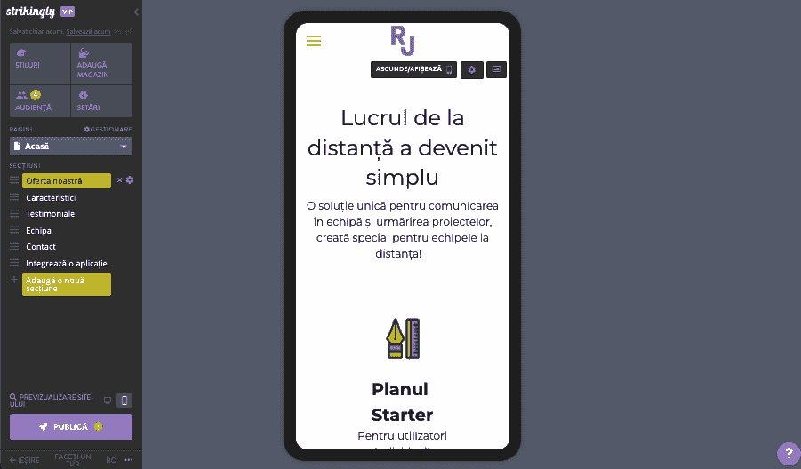 Tactici acționabile pentru a crește fluxul de numerar cu Strikingly - Optimizare pentru dispozitive mobile