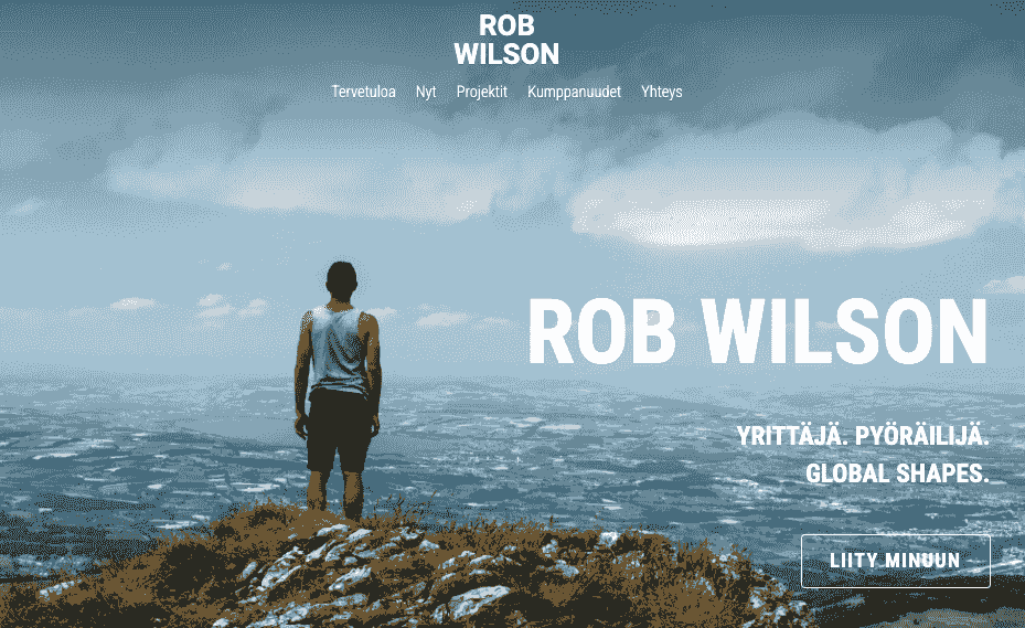 Rob Wilson -malli, jossa on huomiota herättävä visuaalinen ilme