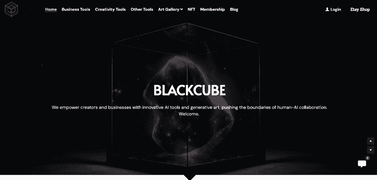 Blackcube ecommerce ze Strikingly