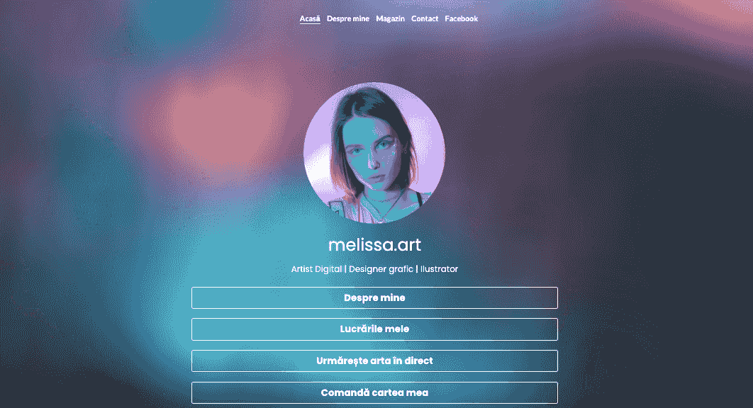 Melissa.Art Template pentru Influencer Marketing