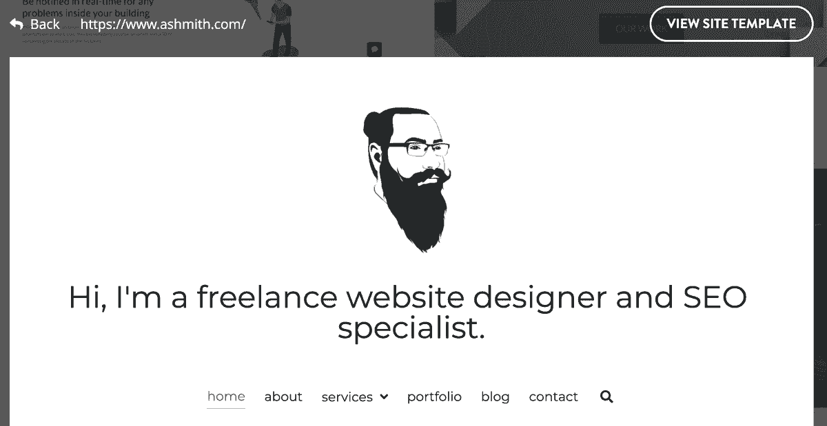 Adresa URL a site-ului Ash Smith