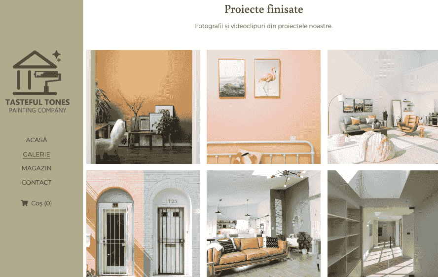 Șablonul de magazin online Tasteful Tones este perfect pentru vânzarea online