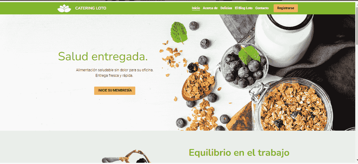 Plantilla de loto de Strikingly