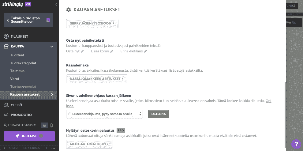 Tuotteen hinnoittelu – automatisoi alennuskoodit tai ota käyttöön tilauspohjaisia tuotehinnoittelumalleja.