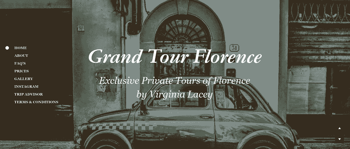 crie um site gratuito e ganhe dinheiro como o usuário do Strikingly - Grand Tour Florence