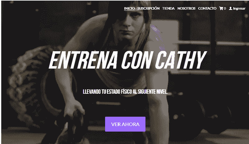 Plantilla de tren con Cathy de Strikingly