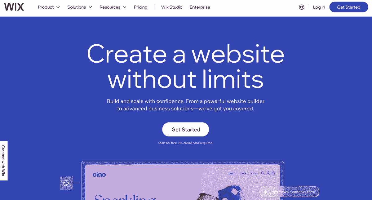 Constructeur de pages d'atterrissage Wix