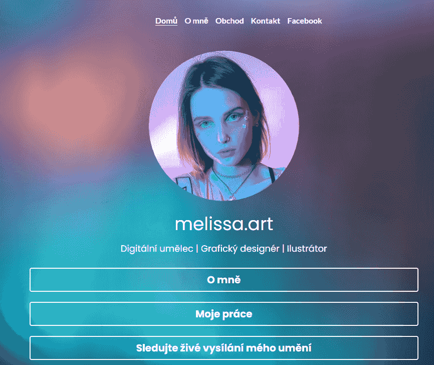 Šablona Melissa.Art pro kampaň na sociálních sítích s influencer marketingem