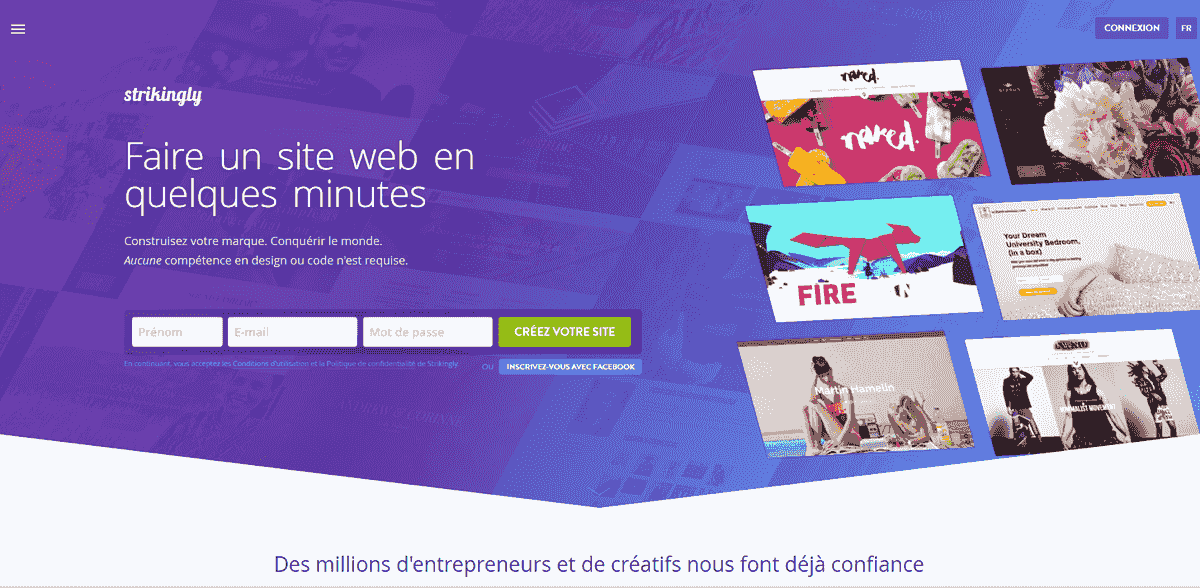 Fonctionnalités Strikingly pour la vente de produits numériques