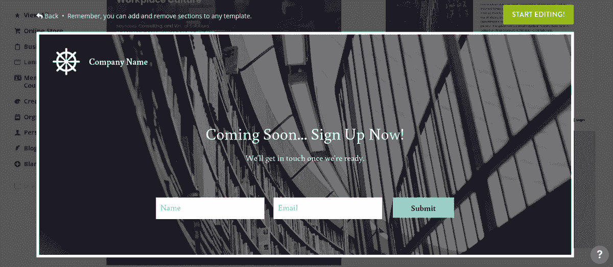Convierta a los visitantes de su sitio web con Strikingly: formularios de registro por correo electrónico