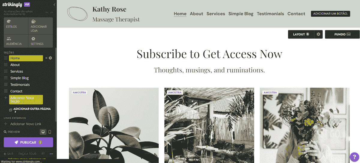 Adicione uma seção de blog ao seu site de blog