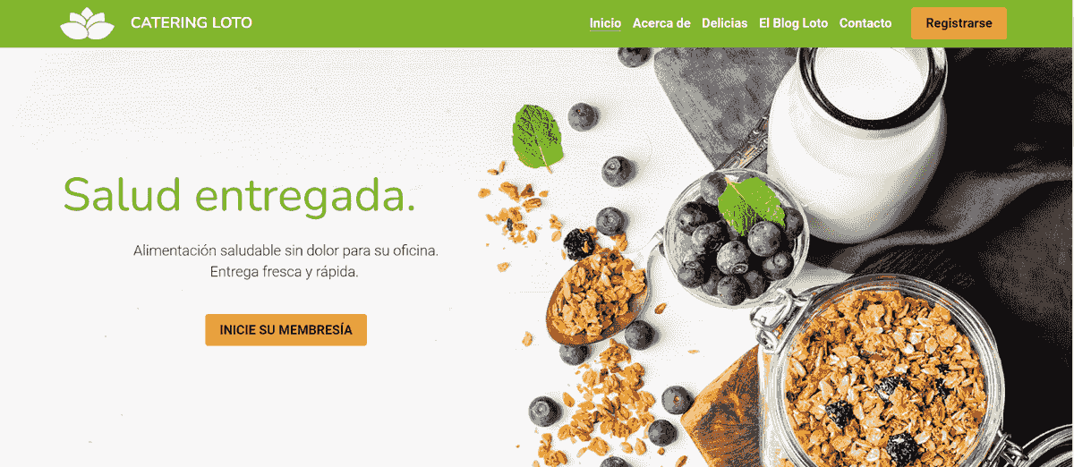 Plantilla de catering de Lotus
