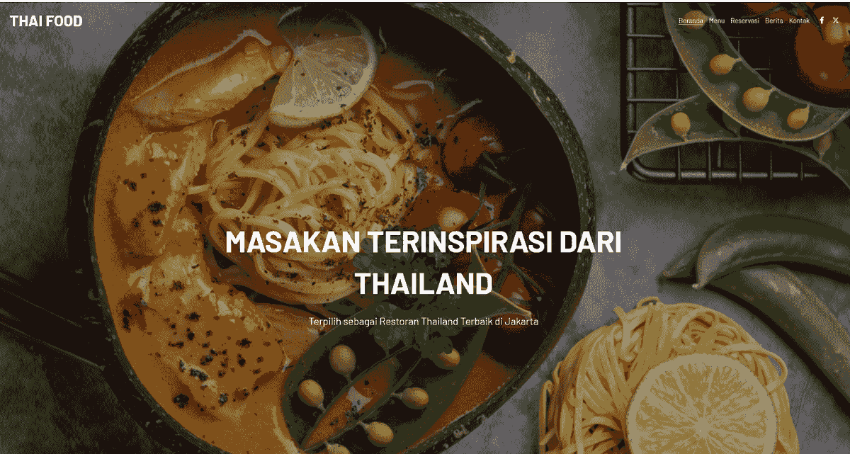 Template Restoran Thailand yang Mencolok