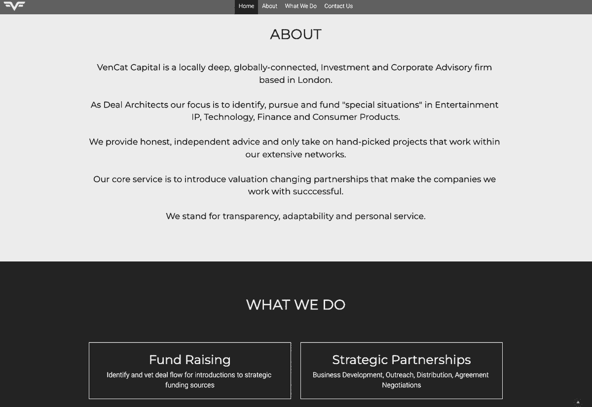 Pernyataan Visi Bisnis Vencat Capital