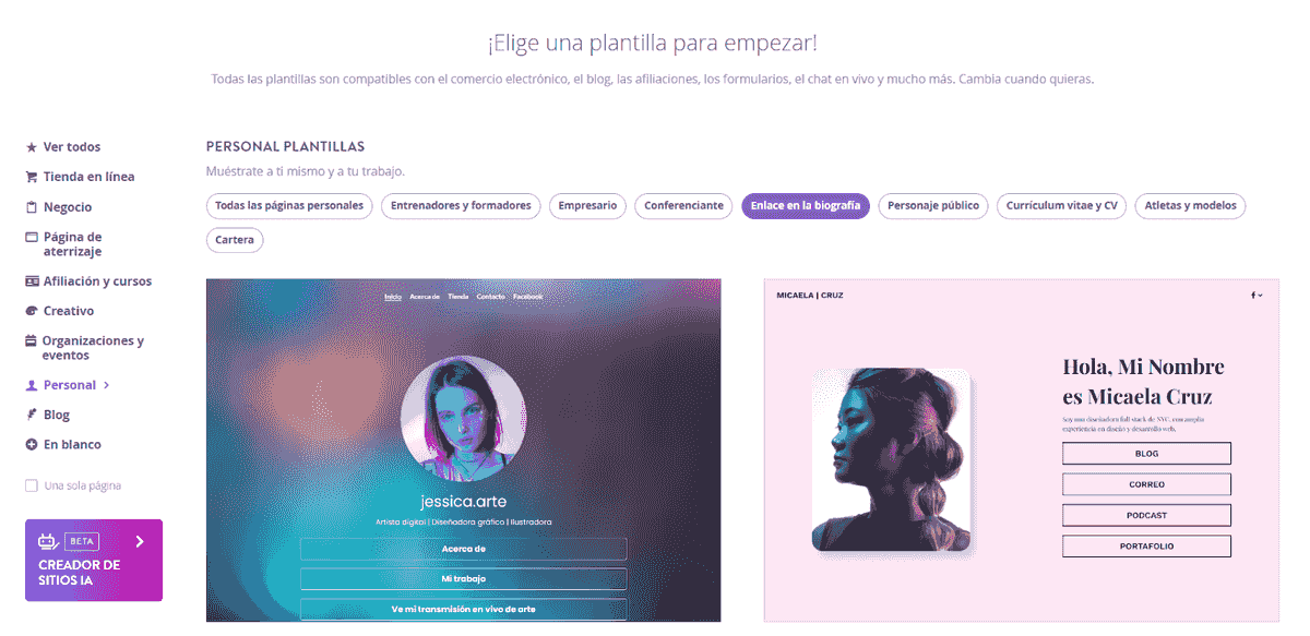 Enlaza tu sitio de Strikingly en la biografía de TikTok