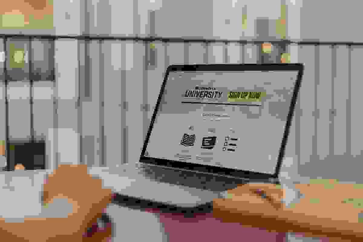 Ilustrasi seseorang yang menerapkan strategi situs web yang sukses