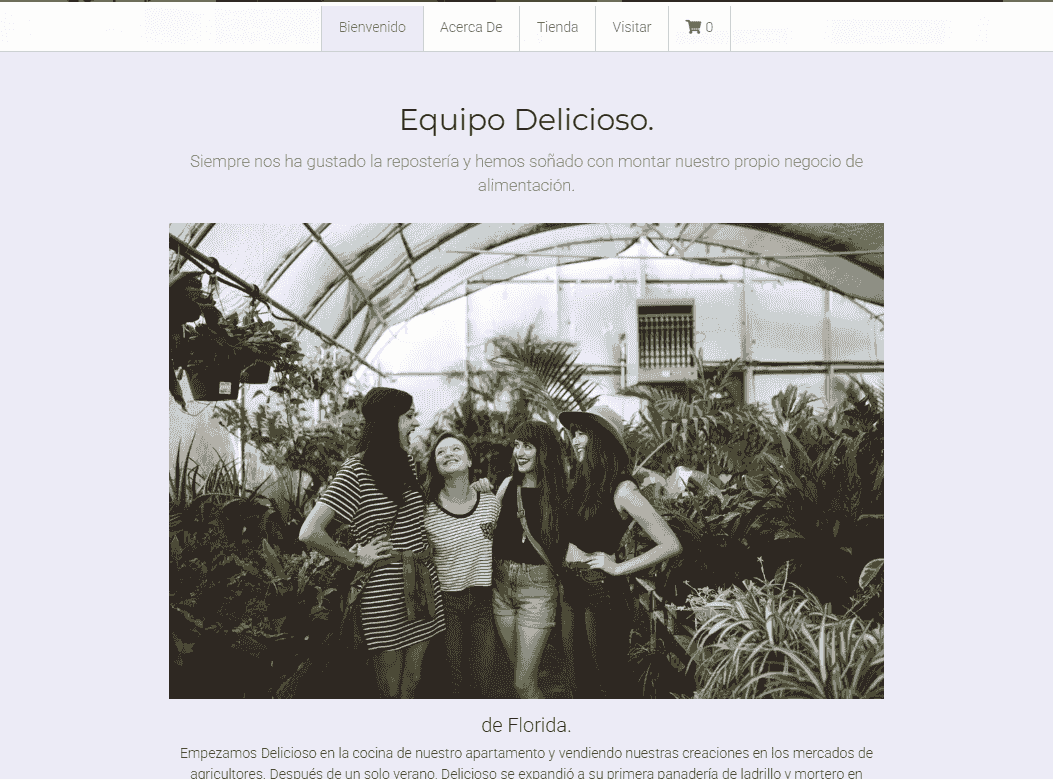 Plantilla minimalista de Strikingly