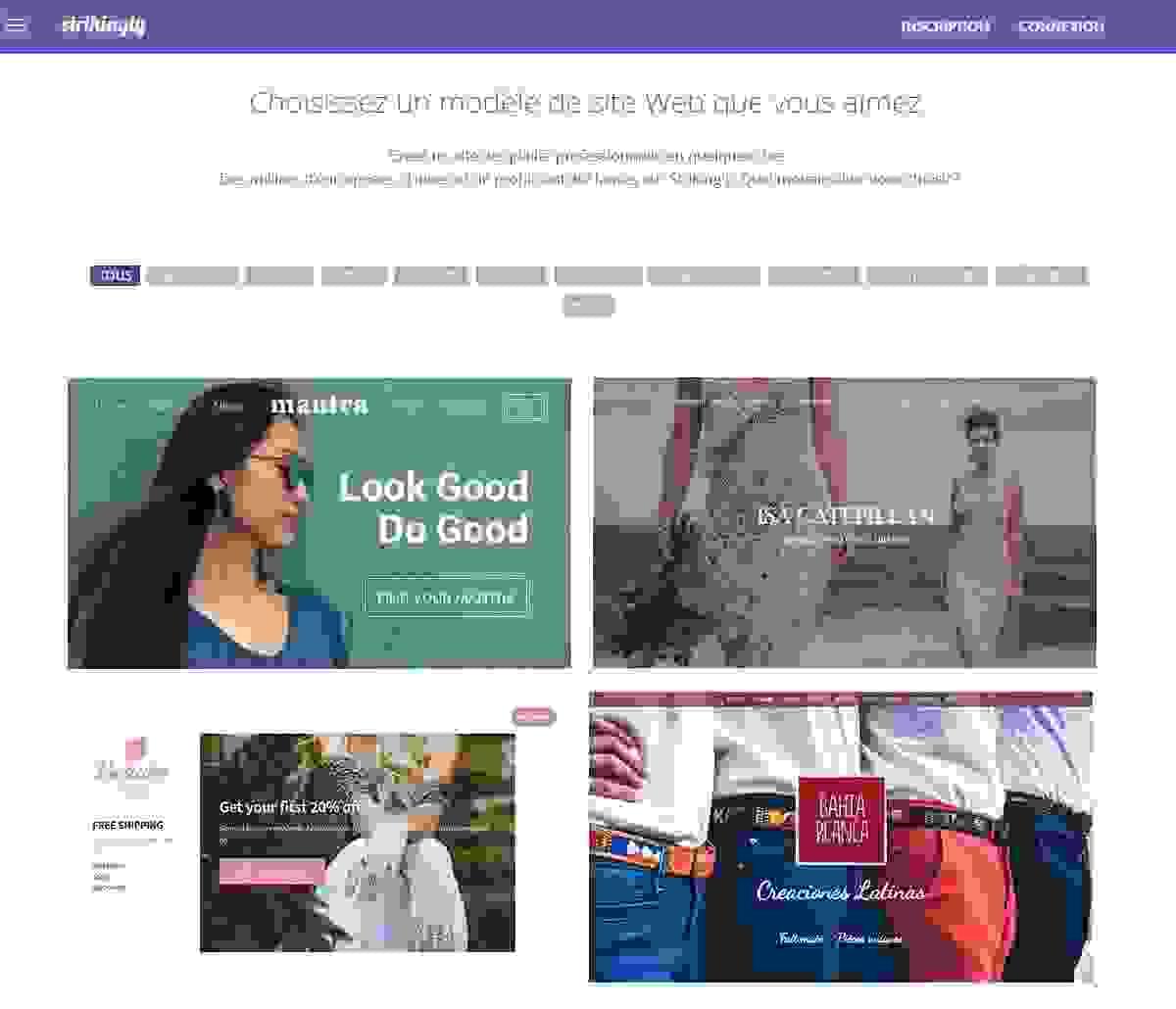 Modèles de site web de commerce électronique réactif