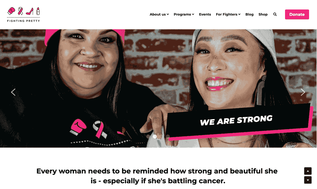 Fighting Pretty Non Profit -sivusto