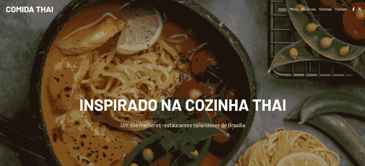 Modelo de comida tailandesa