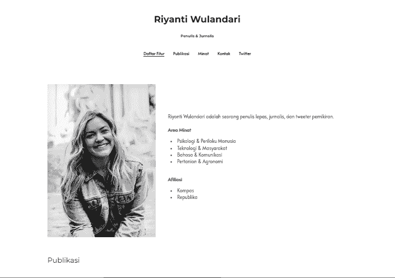 Mencolok - Template Pribadi Sederhana