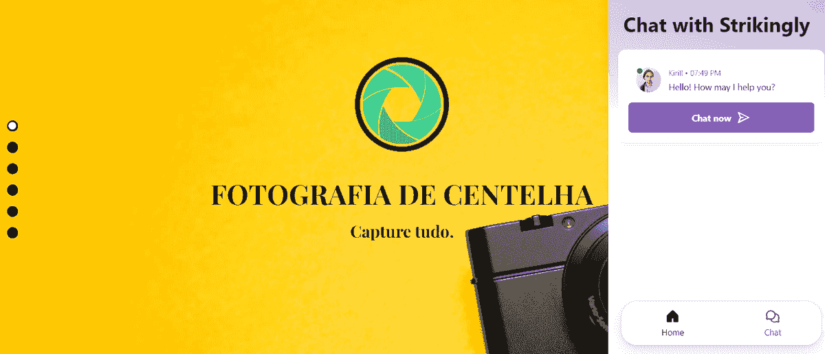 Fotografia Sparks com janela de bate-papo