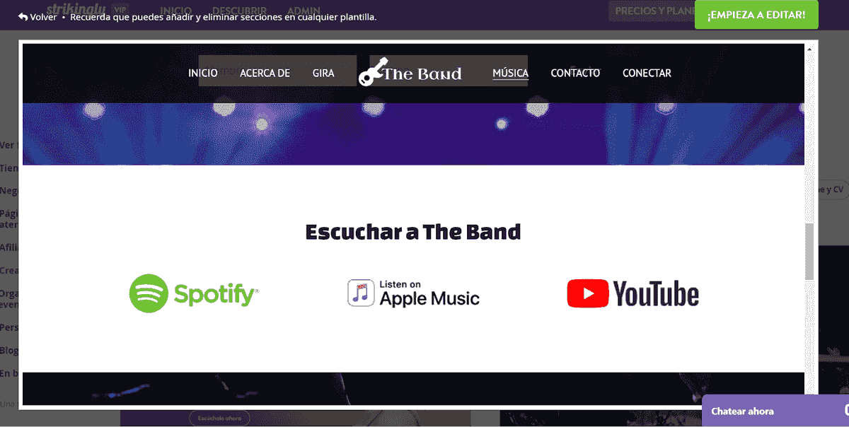 Integra un reproductor de música