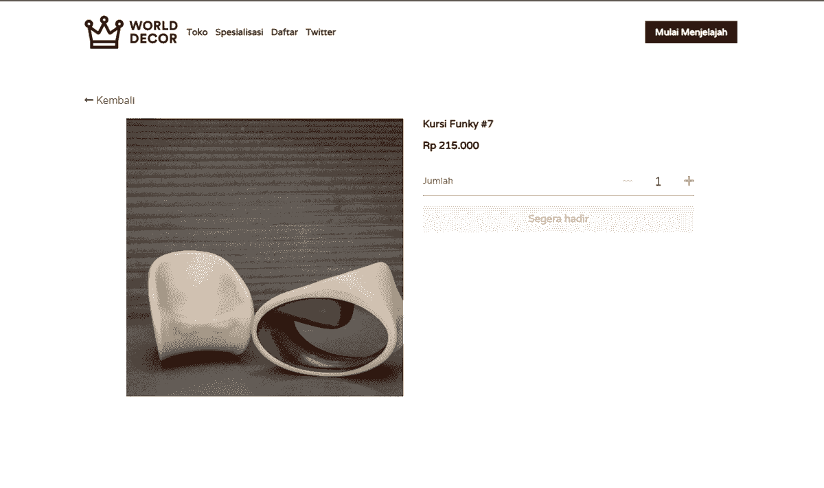 Template Dekorasi Dunia dari Strikingly