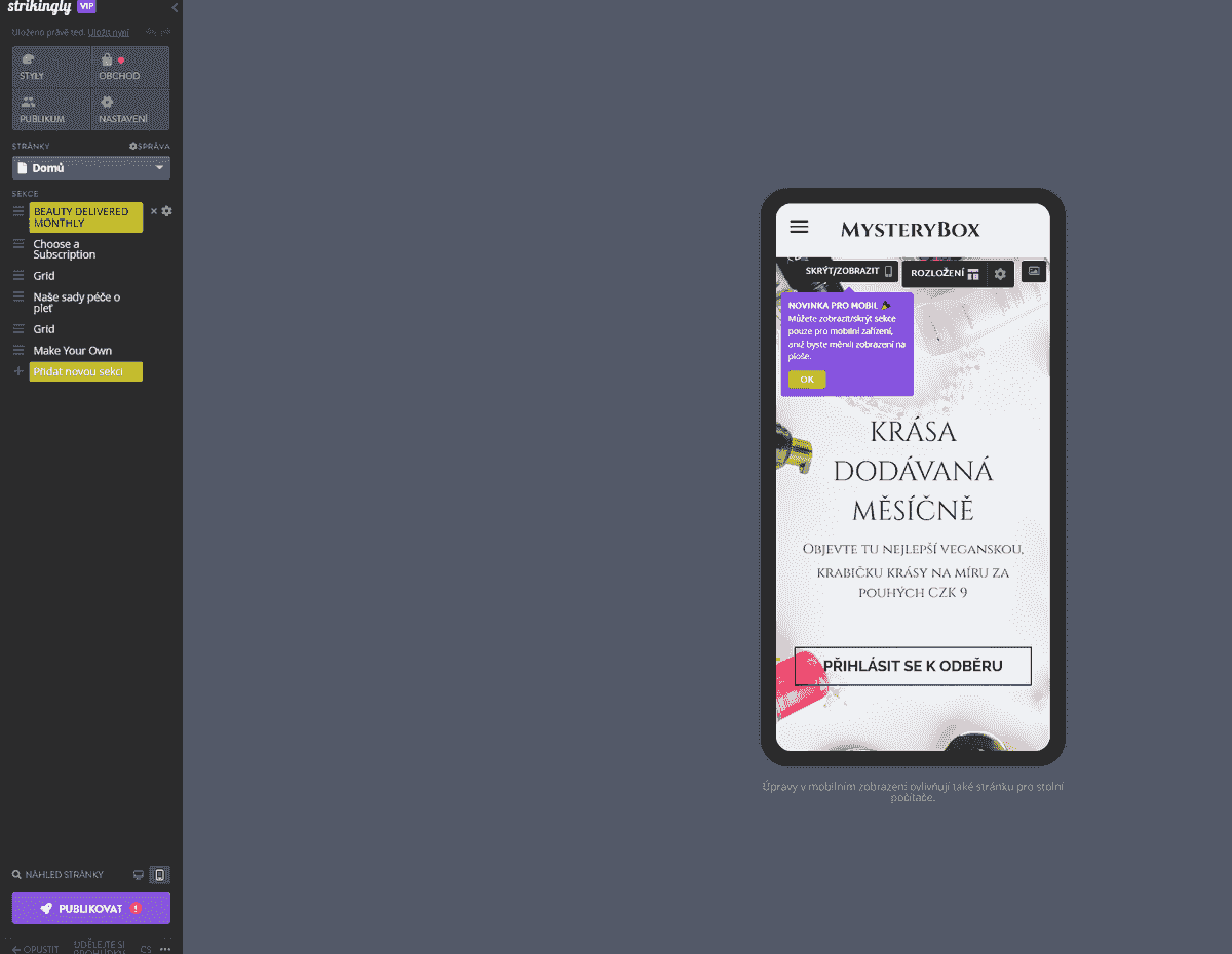 Strategie rozšíření produktové řady – použijte optimalizaci pro mobily Strikingly