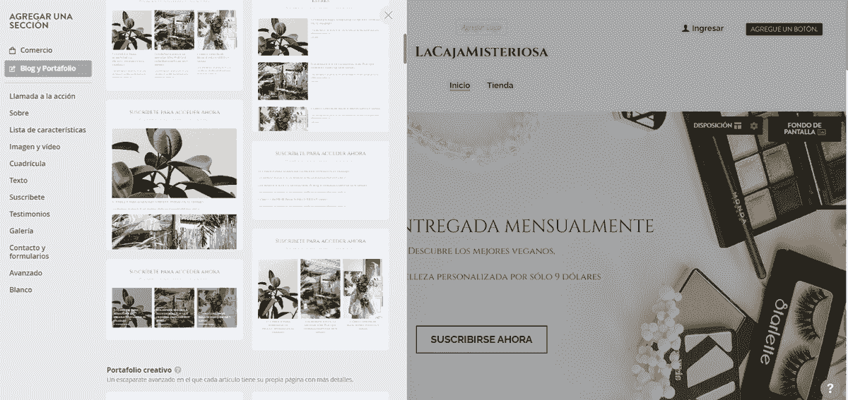 Añade la Sección de "Blog Sencillo"