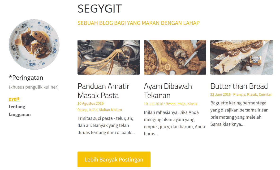 Strikingly - Template Blog Berukuran Byte