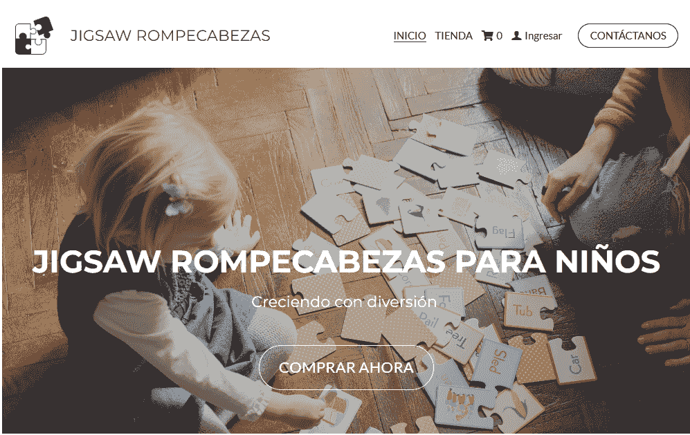 Plantilla de rompecabezas de Strikingly