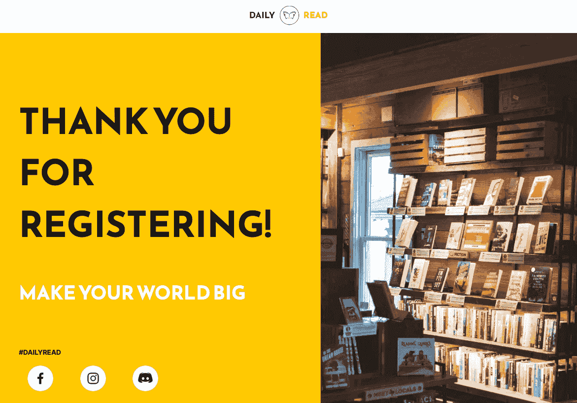 Strikingly – szablon DailyRead