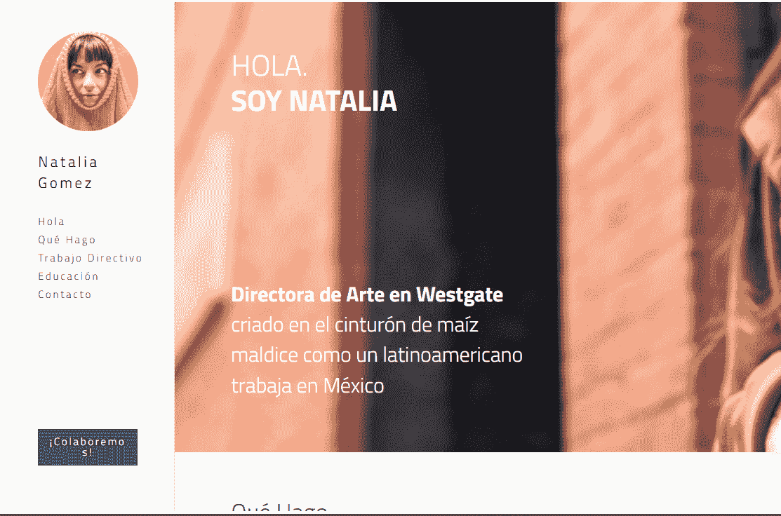 Plantilla de espectro de Strikingly