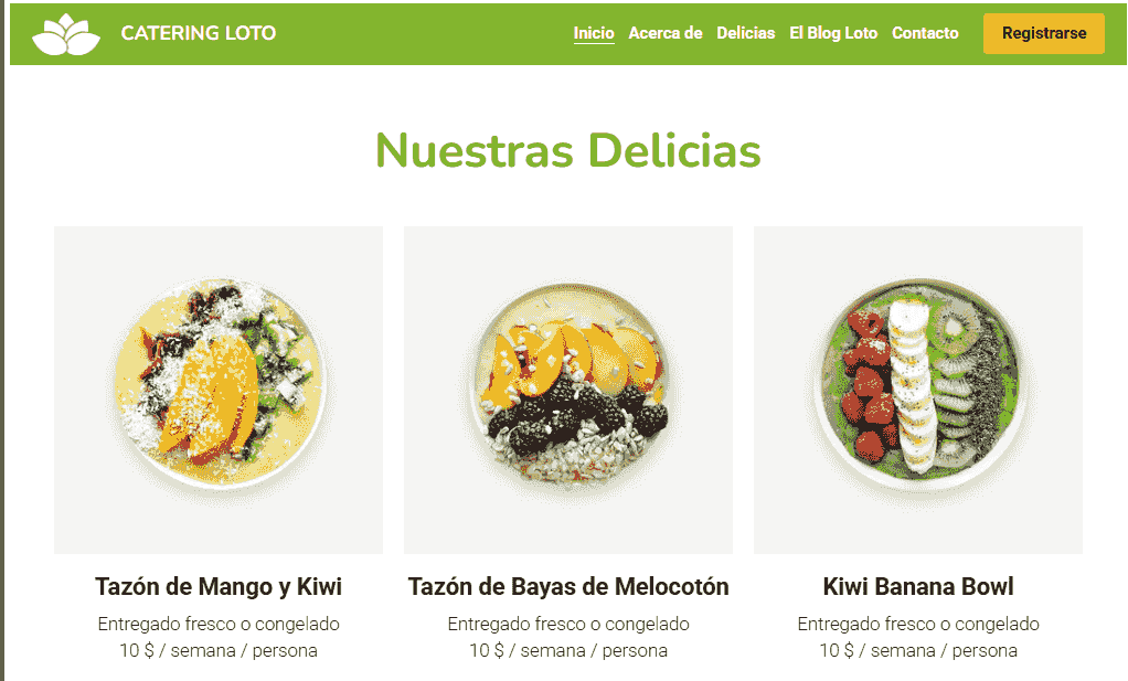 Plantilla de loto de Strikingly