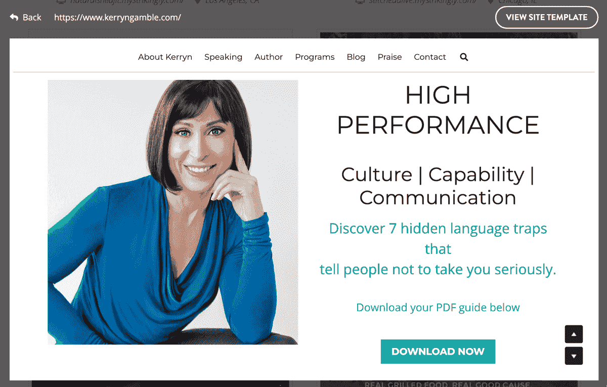 Kerryn Gamble: Secured Strikingly User's Website