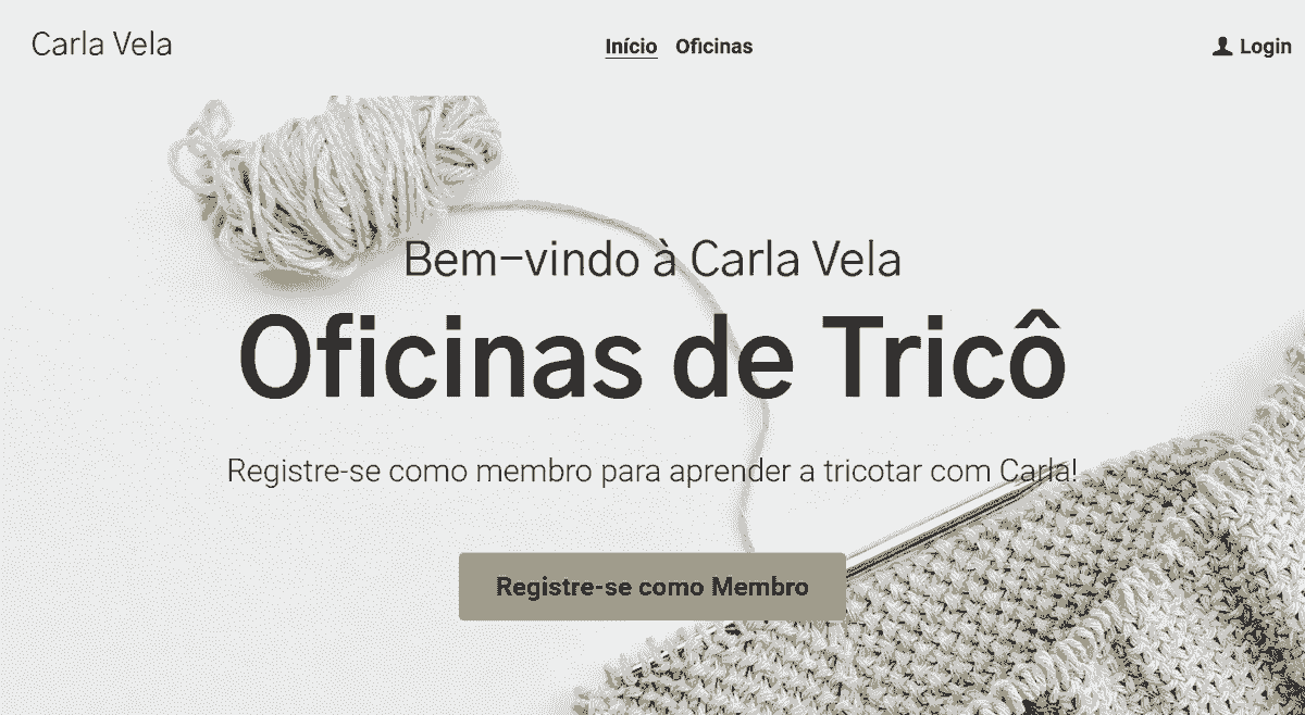 Modelo Carla Knits da Strikingly
