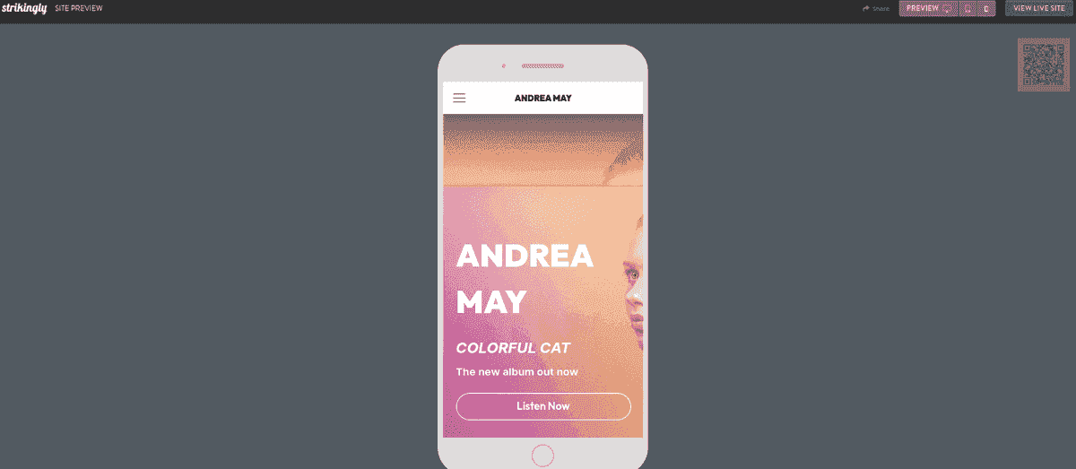 Diseño de página de inicio con Strikingly: optimización para dispositivos móviles