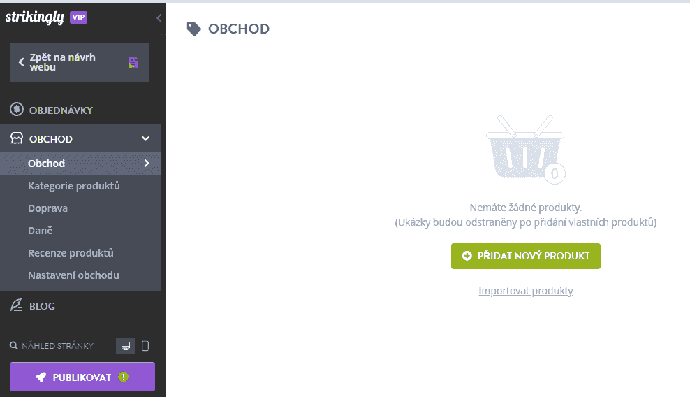 Nápadně internetový obchod přidává produkty