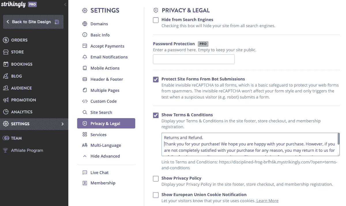 عرض شارات الثقة وشهادات SSL
