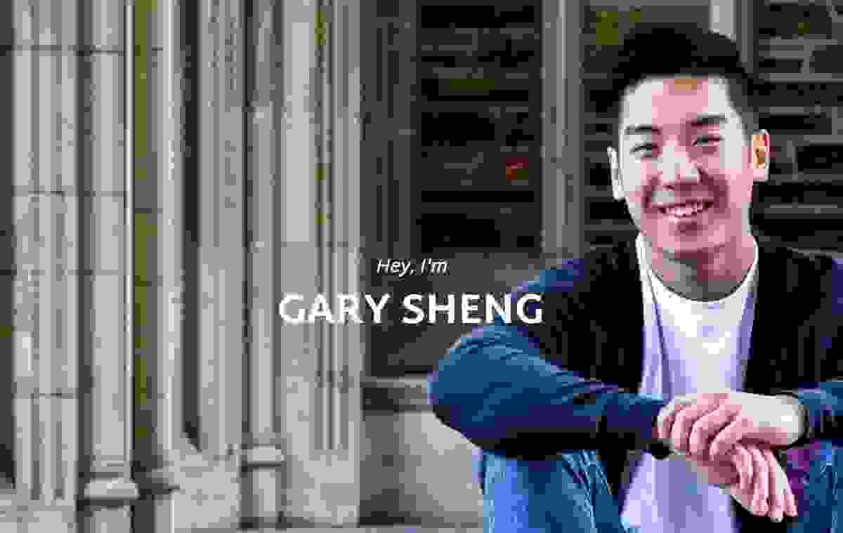 Sito web di Gary Sheng su Strikingly