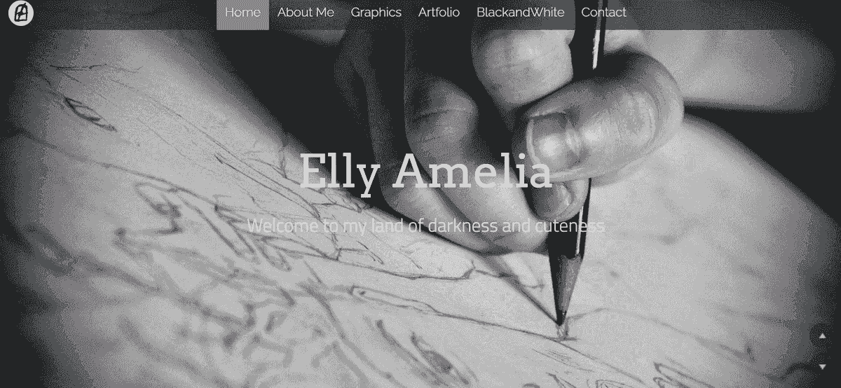 Hedendaagse kunstwebsite zoals Elly