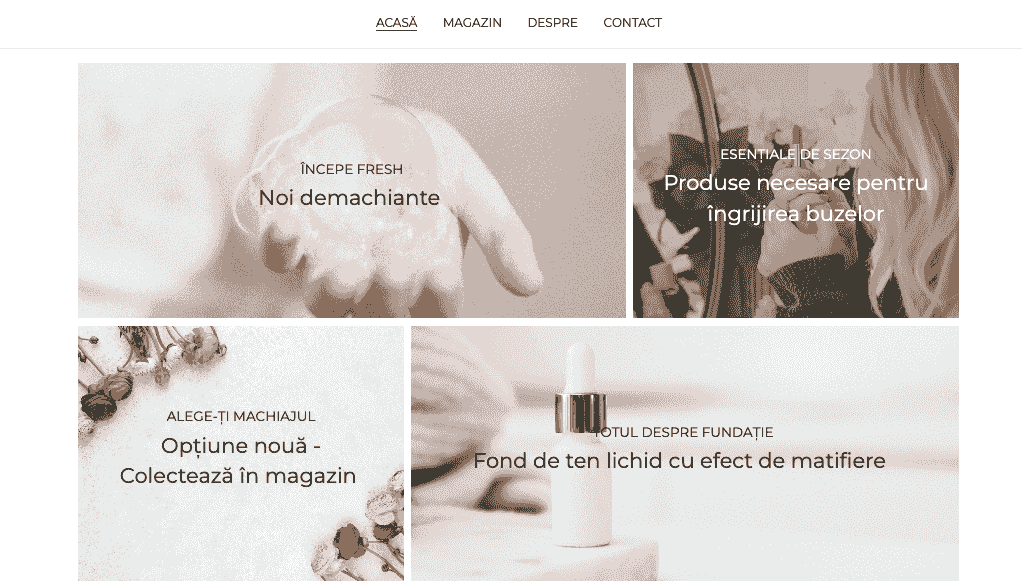 Șablon Chloe pentru site-urile web pentru artiști de machiaj