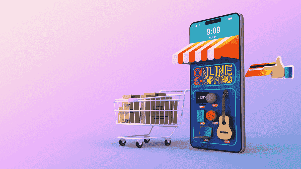Compras on-line usando um telefone celular