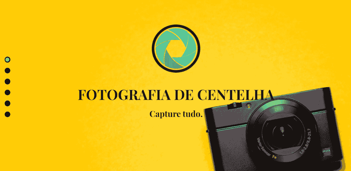 Modelo de fotografia Sparks da Strikingly