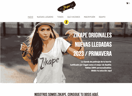 Zikape - Plantilla de Strikingly