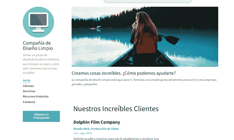 Plantilla de blog limpia de Strikingly